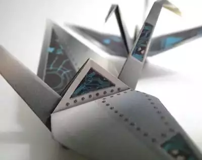 DIY Origami Crane Paper: Cyberpunk