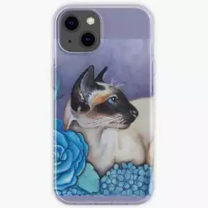 "Chocolate Point Siamese Cat" iPhone Case by EverIris