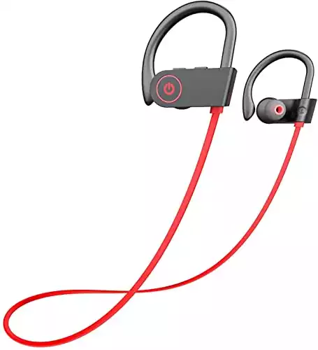 Otium Bluetooth Headphones, Best Wireless Earbuds IPX7 Waterproof Sports Earphones w/Mic HD Stereo Sweatproof in-Ear Earbuds Gym Running Workout 8 Hour Battery Noise Cancelling Headsets