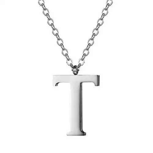 PROSTEEL Initial Letter T Necklace