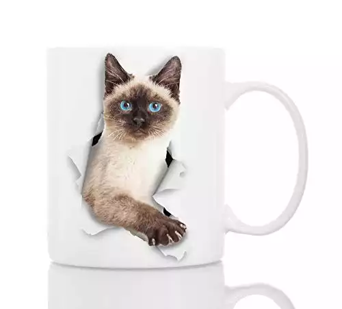 Funny Siamese Cat Coffee Mug