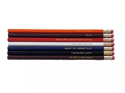 The Office TV Show Pencil Set with Quotes Back To School Funny Pencils Student Gift