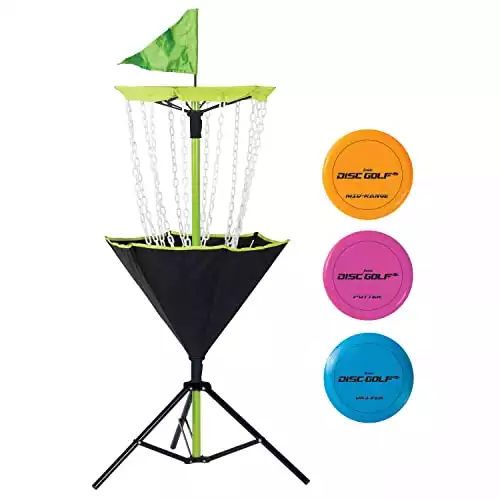 Franklin Sports Disc Golf Target Set - Includes Three Golf Discs and Carrying Bag
