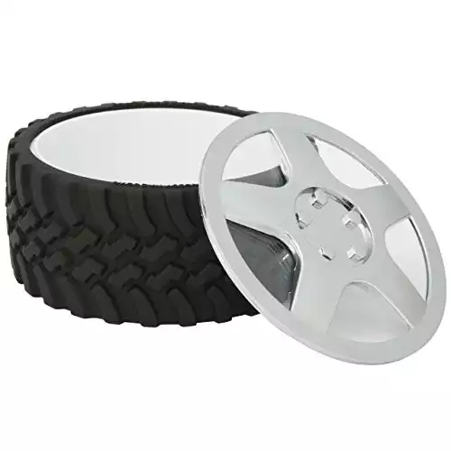 Tire Snack Bowl With Hubcap Lid