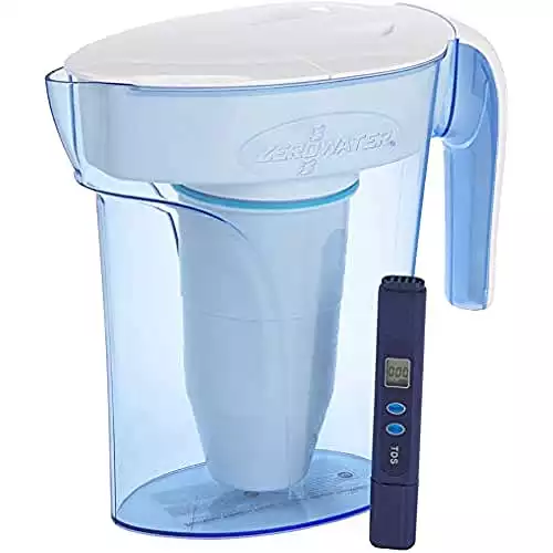 ZeroWater, ZP-006-4, 6 Cup Pitcher with Free Water Quality Meter
