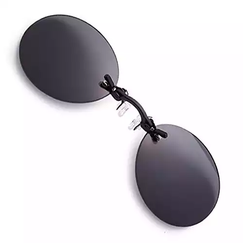 Retro Round Clip On Nose glasses Matrix Morpheus Movie rimless sunglasses