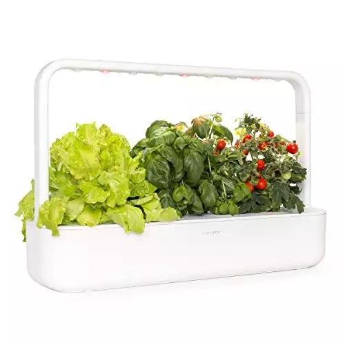 Click and Grow Smart Garden 9 Indoor Home Garden (Includes 3 Mini Tomato, 3 Basil and 3 Green Lettuce Plant pods), White