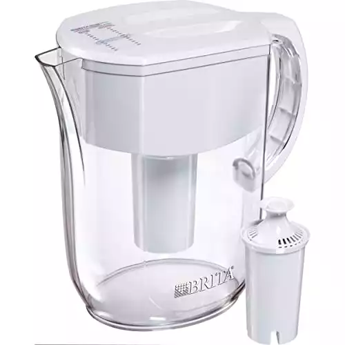 Brita Large 10 Cup Everyday Water Pitcher with Filter - BPA Free - White