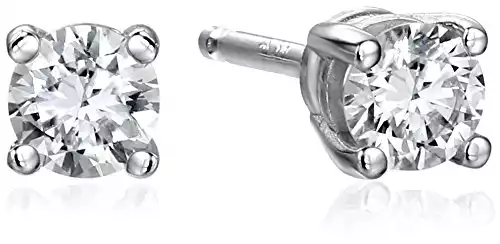 IGI Certified 14k White Gold Lab Created Diamond Stud Earrings (1/4 cttw, I-J Color, SI1-SI2 Clarity)