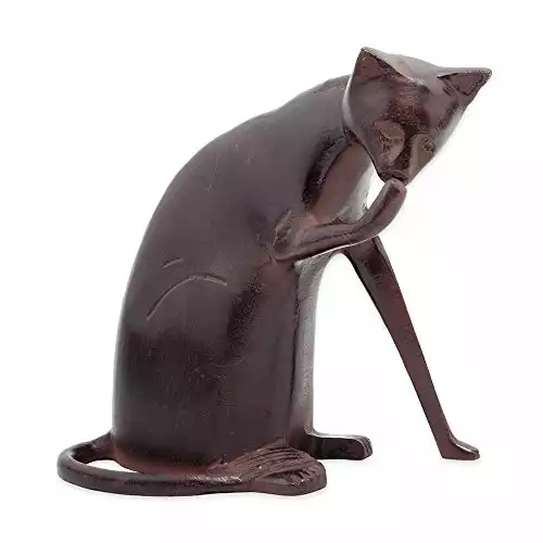 Achla Designs CAT-05 Coy Cat Statue Sculpture Indoor Outdoor Art Decor