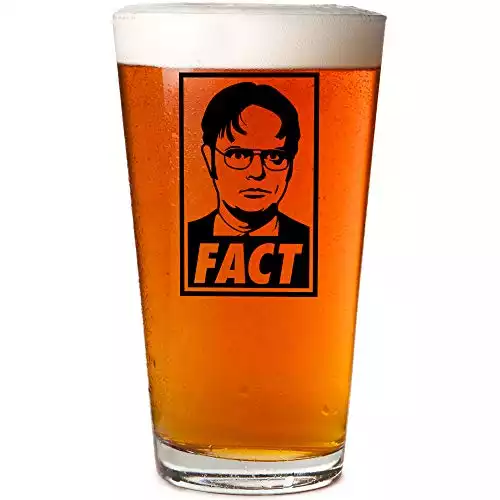 Dwight Schrute Fact Office Mug Beer Pint Glass