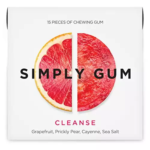 Simply Gum | Chewing Gum | Cleanse | Vegan + non GMO | 15 Pieces per Pack (Pack of 6)