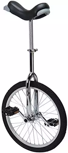 Fun 20 Inch Wheel Chrome Unicycle with Alloy Rim