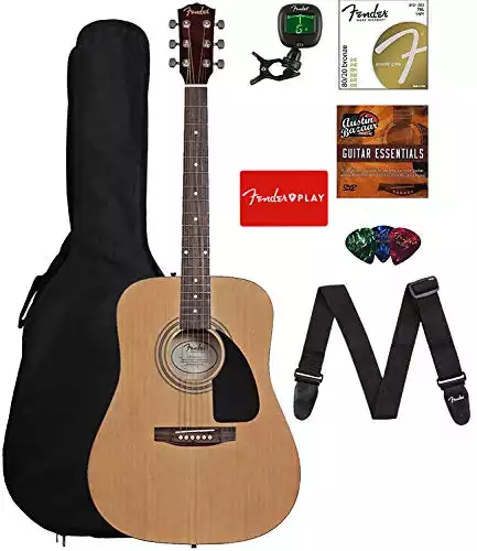 Fender FA-115 Acoustic Guitar Bundle with Gig Bag