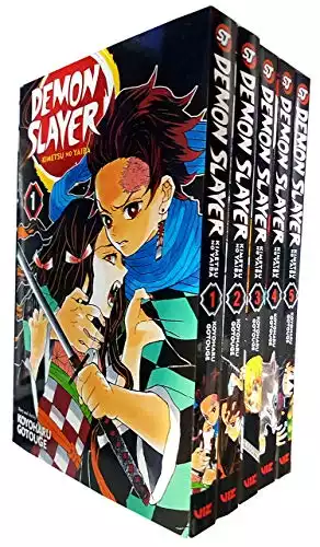 Demon Slayer: Kimetsu no Yaiba Vol-1-5 Books Collection