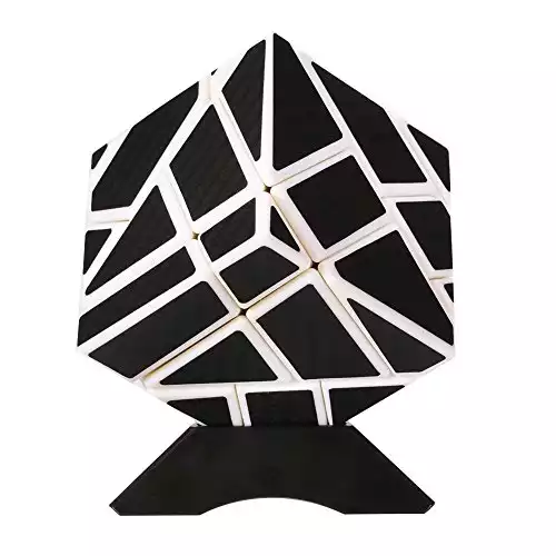 Twister.CK Ghost Cube 3x3 ,Magic Newest Ghost Speed Cube 3x3 with Carbon Fiber Sticker Intelligence Puzzles,Turns Quicker and Smoother,Perfect Gifts for Cube Teasers