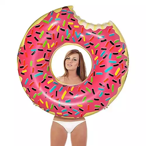 Giant Bean Bag Chairs Inflatables Giant Pool Floats Pump Included (Donut) Toy