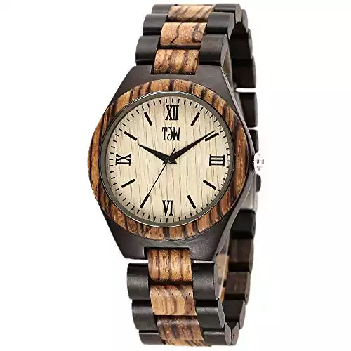 TJW Mens Natural Wooden Watches