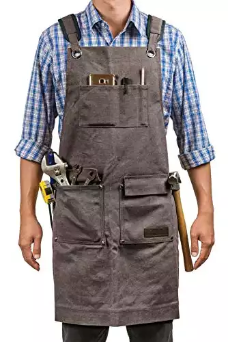 Luxury Waxed Canvas Shop Apron