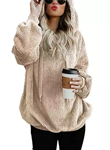 ReachMe Womens Sherpa Pullover Hoodie