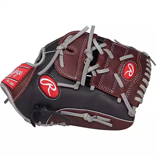 Rawlings R9 Baseball 12" P, Conv/2 PC R9206-9BSG-0/3 Gloves , Left Hand Throw