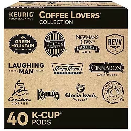 Keurig Coffee Lovers' Collection Sampler Pack, Single Serve K-Cup Pods, Compatible with all Keurig 1.0/Classic, 2.0 and K-Café Coffee Makers, Variety Pack, 40 Count